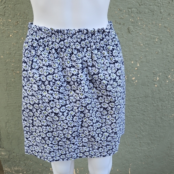 J. Crew Blue Smocked Bubble Skirt - Picture 1 of 8